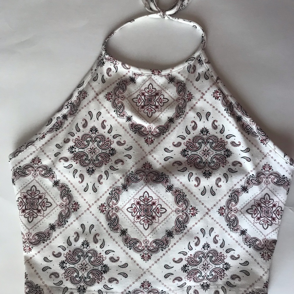 Boho halter crop top